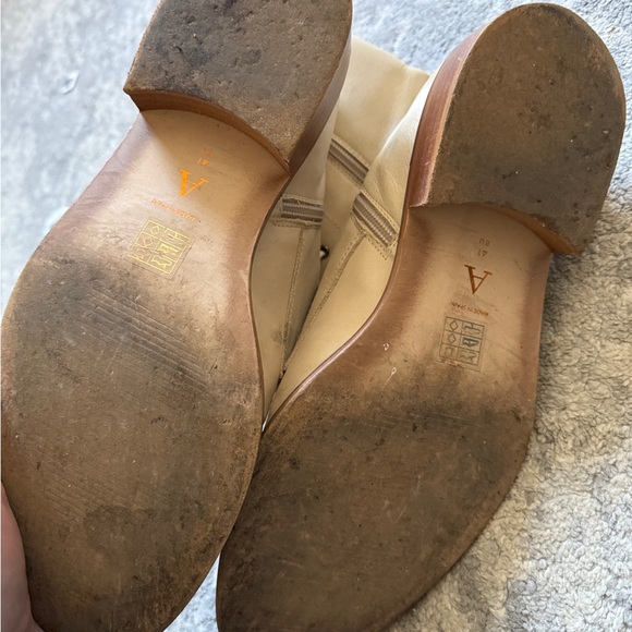 Anthropology boho Cream Lace-Up Ankle Boots - Picture 7 of 7